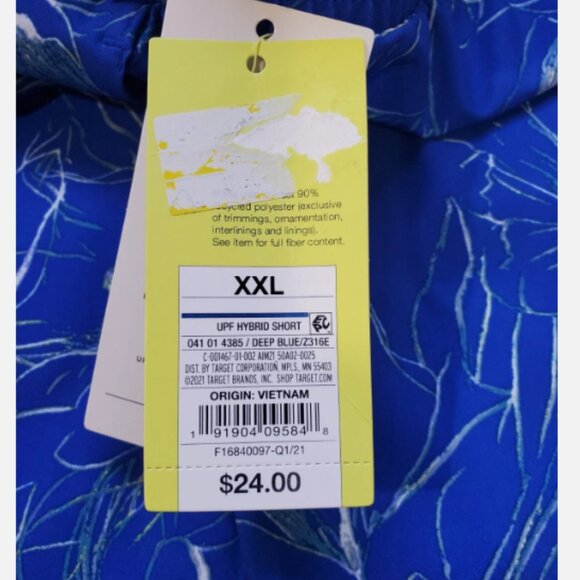 All In Motion Men's UPF Hybrid Shorts Blue XXL - Picture 4 of 12